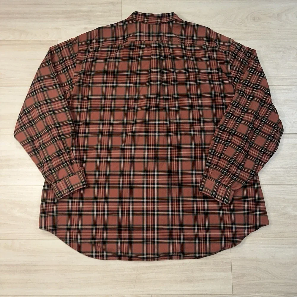 Ralph Lauren Mens Button Down Shirt Plaid Western Oxford Pony Logo 4XL Cotton‎